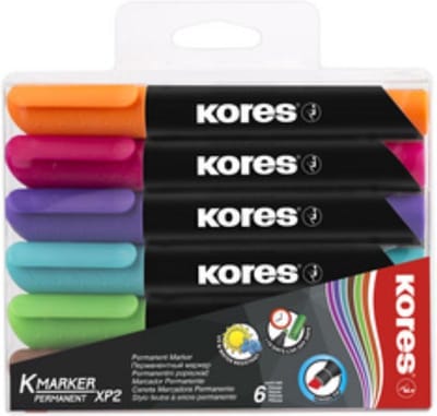 Kores - Permanent-Marker "K MARKER", Etui á 4 stuks