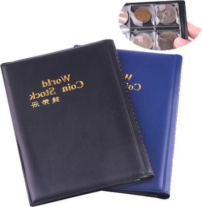 2 Pack Muntencollectie Album met 240 Munt Houder voor 50P en 1 Pond Munten - Perfect voor Verzamelaars en Hobbyisten