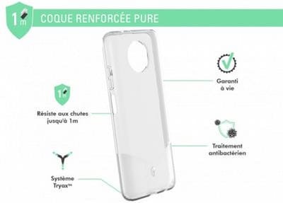 Force Case, Hoesje geschikt voor Xiaomi Redmi Note 9T - PURE Versterkt, Transparant