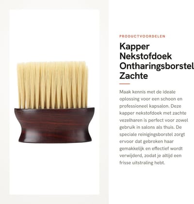 Dailygoods- Ontharingsborstel Zachte Vezelharen - Gebroken Haarborstel - Reinigingsborstel - Kapsalon - Thuisgebruik - Speciale Kapsel. - Haarbosel