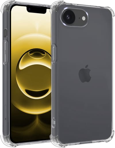 Hoesje - Geschikt voor Apple iPhone 16e - Sterk & Shockproof - Siliconen Case - Back Cover - Telefoon Hoes Shock Proof - Telefoonhoesjes - Transparant