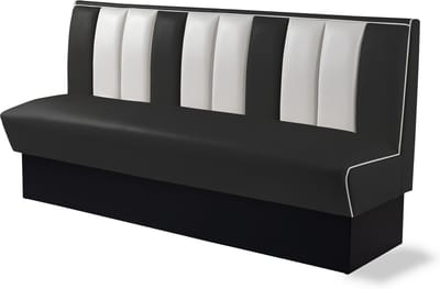 Bel Air Dinerbank Single Booth HW-180 Zwart