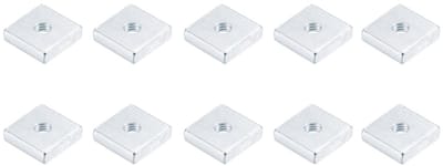 Vierkante moeren M5x15mm van verzinkt koolstofstaal - 10 stuks voor machines, constructie en doe-het-zelf projecten, zilver
