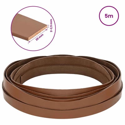 vidaXL - Leren - riem - 1 - Bruin - 500 - x - 2 - cm - Leer
