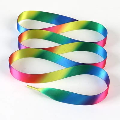 WiseGoods Premium Regenboog Schoenveters - Laces 1.2M-2CM - Voor Stijlvolle Sneakers - Schoenveter Schoenen - Veters Rainbow