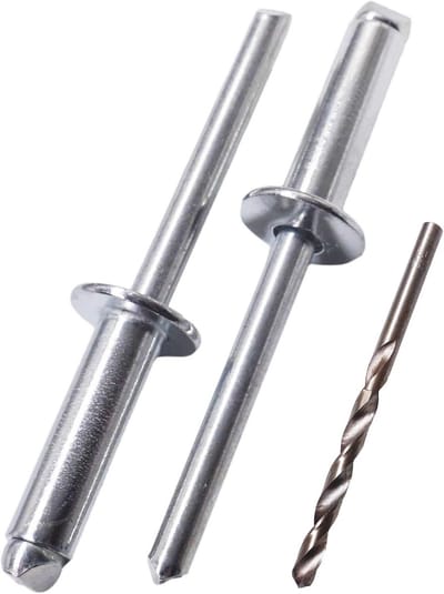Verzinkte Stalen Blindklinknagels 6,0 x 20 mm - 100 Stuks - Popklinknagels met Koepelkop en Boren voor Installatietaken