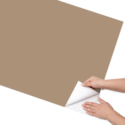 Coloray Meubel Wrap Folie - Bruin Meubelfolie - 75x150 cm - Wrapfolie Keuken Warm lichtbruin - Decoratiefolie - Minimalist Meubelfolie - Meubel Wrap Folie - Woonkamer decoratie - Achtergronden en patronen
