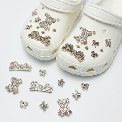 Schoenaccessoires-geschikt voor crocs charms- geschikt voor crocs pins- geschikt voor crocs Accessoires- geschikt voor Crocs Jibbitz-CJ-213 Vlinder Helder Dried Bear