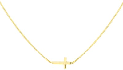 collier kruis 40 + 5 cm 3 micron zilver verguld (geel)