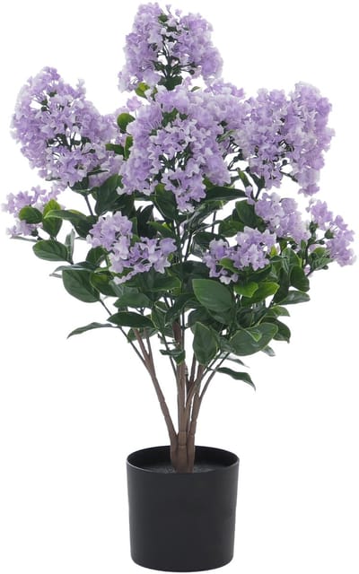 Kunstsering MCW-Q87, decoratieve kunstsering, kunstboom, kunstplant, voor buiten, polyethyleen, 64x35x35 cm ~ paars