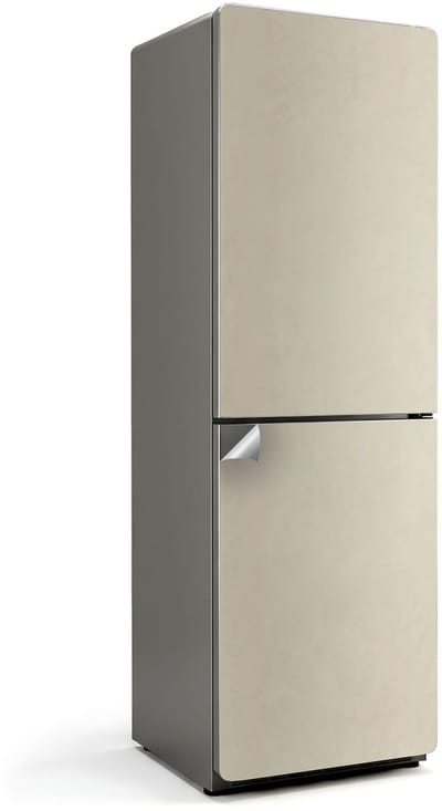Wallfluent Koelkaststickers - Beige Koelkast Folie - 60 cm x 190 cm - Beige Koelkaststickers - Koelkast Decoratie Stickers - Stijlvolle Koelkast Stickers - Grote Koelkast Sticker - Stijlvolle Koelkast Stickers