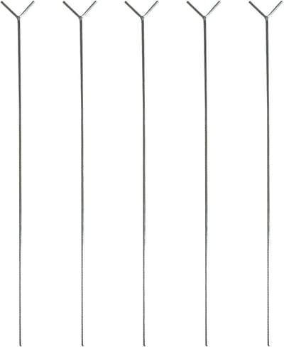 Y-Vormige Grondplug Beugel - Hengelhouder Stand - Vissen Stabiliseren - Stevige Grondbevestiging - 53.5 cm - Zilver