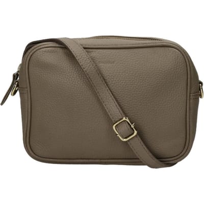 DSTRCT Kleine Schoudertas / Crossbody Tas Dames - Leer - Floater Field - Taupe