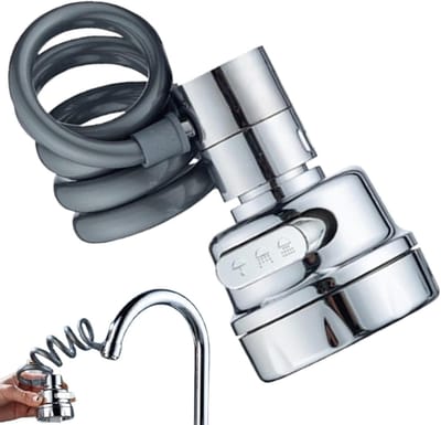 Keukenkraan met sproeier - Keukenkraan opzetstukken - Kraanverlengstukken - 3 standen - Waterbesparende kraan voor douche - Keuken - Badkamer