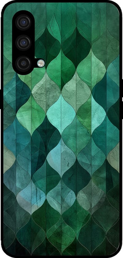 Smartphonica Telefoonhoesje Geschikt voor OnePlus Nord CE met groene bladeren opdruk - TPU backcover case green leaf design - Groen geschikt voor OnePlus Nord CE
