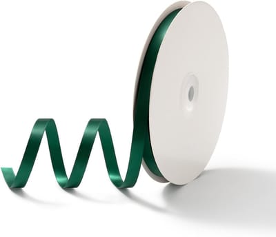 10mm Satijnlint in dennen groen, 45 m voor cadeaus, bruiloften en knutselprojecten, decoratief lint