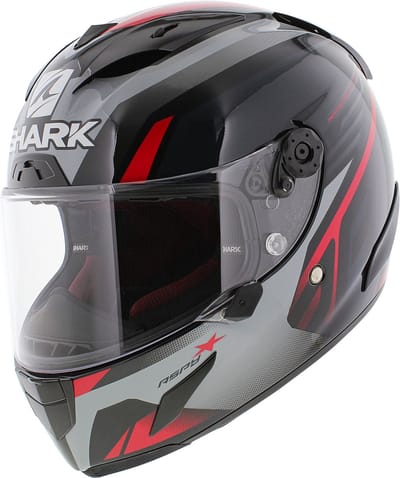 SHARK RACE-R PRO ASPY Motorhelm Integraalhelm Zwart Antraciet Rood - Maat XL
