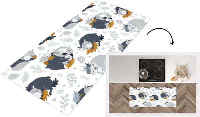 Keukenloper - Loper keuken - Patroon - Kinderen - Jongens - Dieren - Slapen - 120x50 cm - Keukenloper vinyl