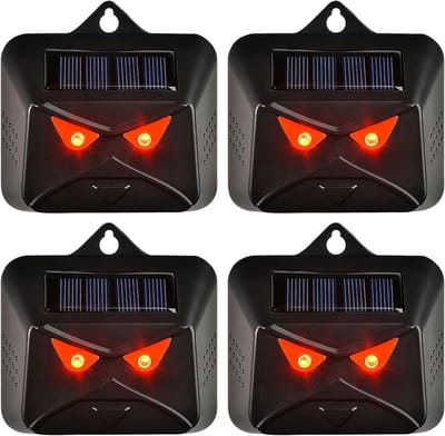 Buiten Dierenafstotende met LED-Licht, 4-Pack voor Zonne-Nachtelijk Gebruik