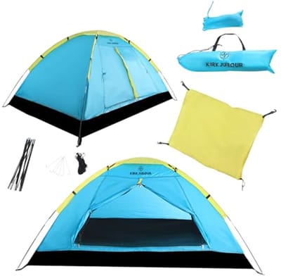 1-persoons waterdichte campingtent met glasvezelstokken - lichtgewicht en stabiel voor een onvergetelijk avontuur
