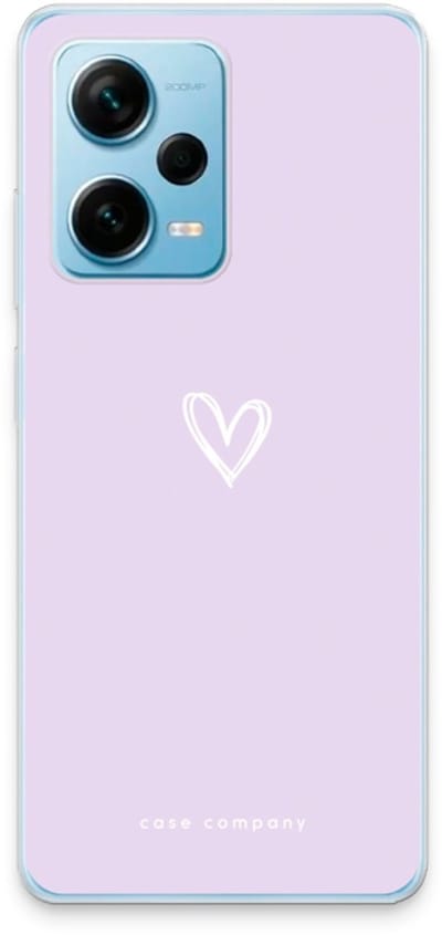 Case Company® - Hoesje geschikt voor Xiaomi Redmi Note 12 Pro Plus hoesje - Klein hartje paars - Soft Cover Telefoonhoesje - Bescherming aan alle Kanten en Schermrand