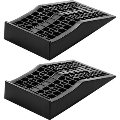 VEVOR Autohellingen, 2-Pack, 66 M Hefhoogte, Draagbare en Vlakke Autohellingen voor Garageonderhoud, Olieverversingen en Vrachtwagenreparaties, Laadvermogen 2268 Kg (Per Helling)