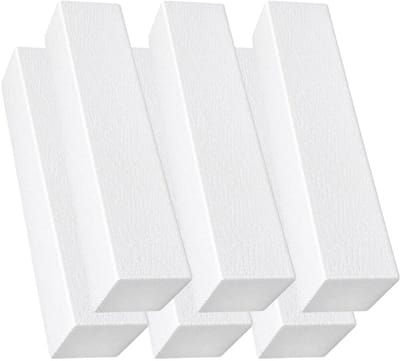 Piepschuim vormen - baksteen - 6x - 30 x 7,5 x 7,5 cm - styropor hobby / DIY vorm - basis knutselfiguren