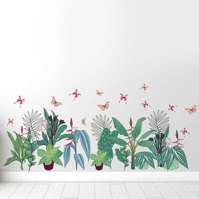 Unyqoos ® Muurdecoratie Tropische Planten Woonkamer Slaapkamer Badkamer Vinyl Stickers Groene Palmen