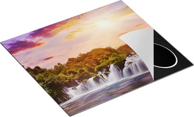 Chefcare Inductie Beschermer Watervallen in het Bos - 60x50 cm - Afdekplaat Inductie - Kookplaat Beschermer - Inductie Mat