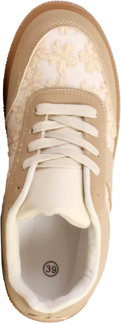 Supermodieuze lage sneakers met veters