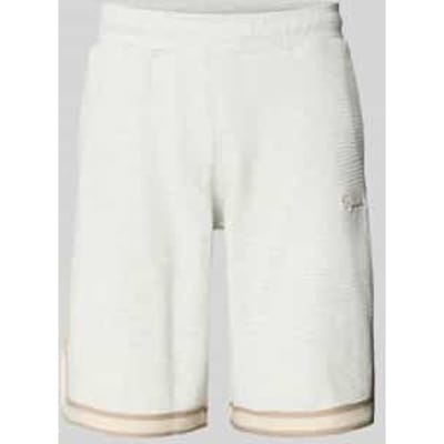 Short met structuurpatroon en labelstitching