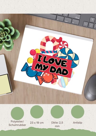 Akyol - papa cadeau - Muismat - 420 - met opdruk - papa - vader cadeau - met opdruk - vader cadeau - vader cadeautjes - vaderdag cadeau - vader cadeautjes verjaardag - liefste papa - papa - leuk kado om te geven - 23 bij 19 cm