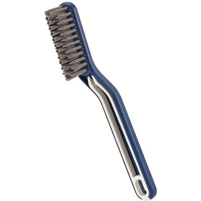 1 stuk, 2-in-1 V-vormige Kierenborstel met Harde Borstelharen voor Badkamer, Toilet, Tegels, Fornuis, Lange Steel Vloerborstel met Schoonmaakclip voor Eenvoudige Reiniging gray