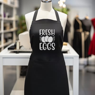 Verstelbaar kookschort, unisex, met 2 Zakken Vloeistof Druppel Waterbestendig Koken Keuken Restaurant Bar Schilderen BBQSchort, voor diverse doeleinden, Zwart Schorten Koksschort Unisex Schorten voor Vrouwen en mannen , fresh eggs