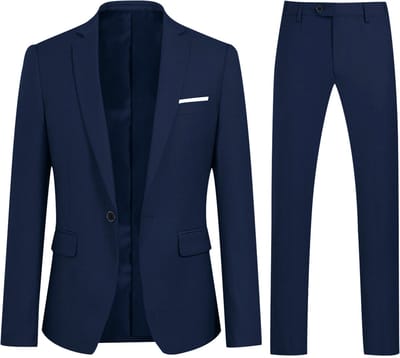 ALLTHEMEN Heren 2-Piece Suit - Zaken moderne casual jas pak - S