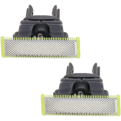 2 Stuks Scheermesjes Roestvrij Staal T-vormig Scheren Gezicht Vervanging Scheerapparaat Accessoires voor QP2523 gray