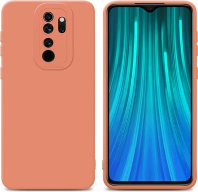 Cadorabo Hoesje geschikt voor Xiaomi RedMi NOTE 8 PRO in FLUID LICHT ORANJE - Beschermhoes gemaakt van flexibel TPU silicone Cover Fluid Case
