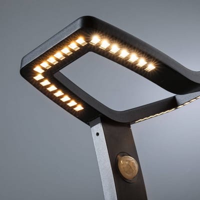 LED-bolderlamp Alara Schemergestuurde bewegingsmelder (IR) IP44 hoekig 665 mm 3000K 10W 450lm 230V Antraciet Metaal