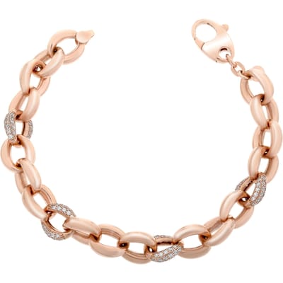 Orphelia ZA-7175/RG - Armband rosé links - 925 Zilver - Cubic Zirconia - 19 cm