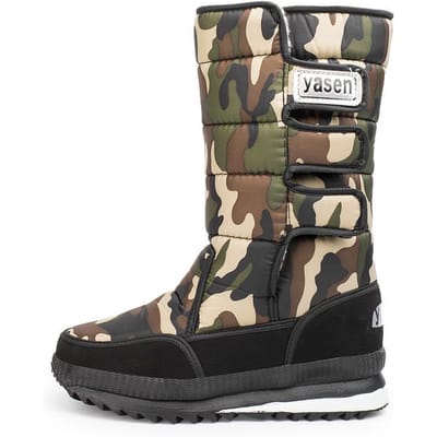 Heren Mid-kuit Sneeuwlaarzen Winter Pluche Warme Katoenlaars Mode Casual Hoge Top Laarzen voor Mannen Antislip Plateau Laarzen Grote Maat 47 46