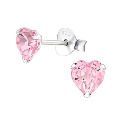 Montebello Oorbellen Libi Pink - 925 Zilver E-Coating - Hart - Ø5mm
