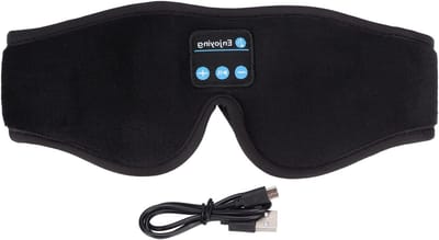 Draadloze Slaapkoptelefoon met Muziek en Oogmasker - HD Stereo Speakers voor Slaap, Meditatie en Vliegreizen