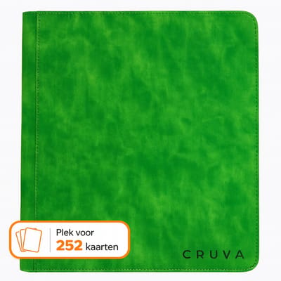 Cruva TCG Toploader Binder Groen – Geschikt voor 252 Kaarten met Toploader – 9 Pocket Binder met Rits – Geschikt voor Pokémon, Yu-Gi-Oh!, Magic - Toploader Verzamelmap - Kaarten Verzamelmap - Map voor Kaarten