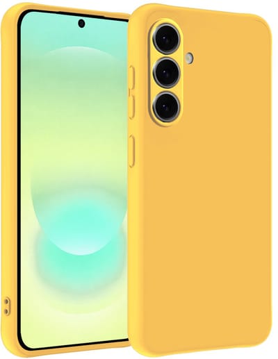 Hoesje - Geschikt voor Samsung Galaxy A37 - Sterk & Shockproof - Hoes Cover - Siliconen Case - Telefoonhoesjes - Geel