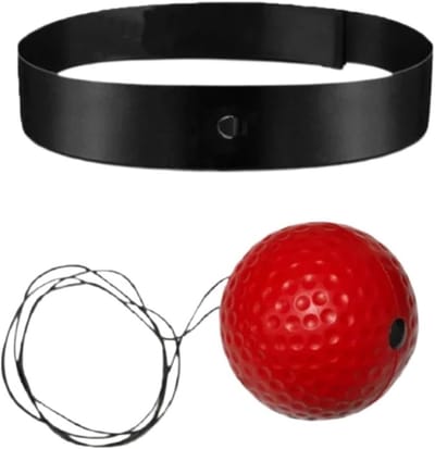 Boksbal Snelheid - Reflex Bal - Training Snelheid - Bevestiging Hoofd - Taille Unique - Rood