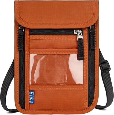 Veilige en Waterdichte Reisbag voor Documenten, Telefoon en Paspoort met RFID Bescherming en Antidiefstal Functie