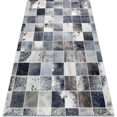 Kleden Rugsx Tapijt PATCHWORK 21716 grijs - Koeienhuid 120x170 cm