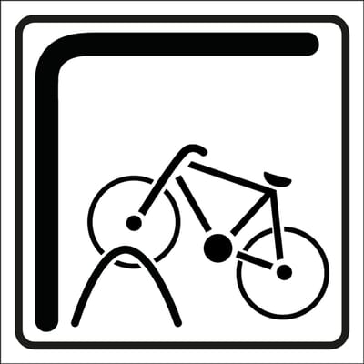 Fietsenstalling bord - kunststof 300 x 300 mm