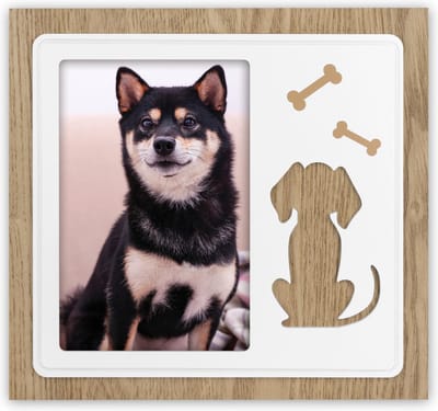 ZEP - Houten Fotolijst hond Peggy wit / bruin voor foto 10x15 - ZX346