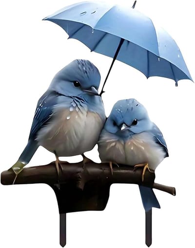 Tuinstokken Decoratief - Plantenstok Vogel - Tuin Decoratie - Levendige Kleuren - 30.1 x 24.3 cm - Veelkleurig